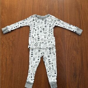 Honest Pajamas in Gray and White